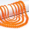 3/4/6/8/10mm Orange Faceted Crystal Beads Transparent Glass Loose Spacer Beads For Jewelry Making DIY Bracelet Necklace Supplies