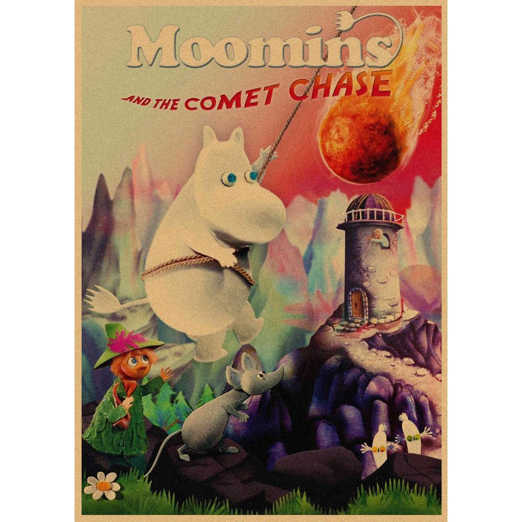 Moomin Family Retro Cartoon Poster Wall Art Mural 397