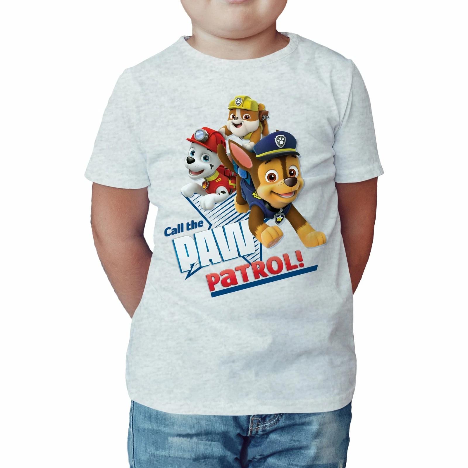 Paw Patrol Chase Marshall Rubble Kid s T-Shirt Cartoon Dog Graphic Tee 110