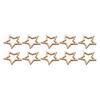 100 de bucăți de decorațiuni de stele din lemn scobiți artizanat rafinat stele din lemn pentru saloanele de frumusețe