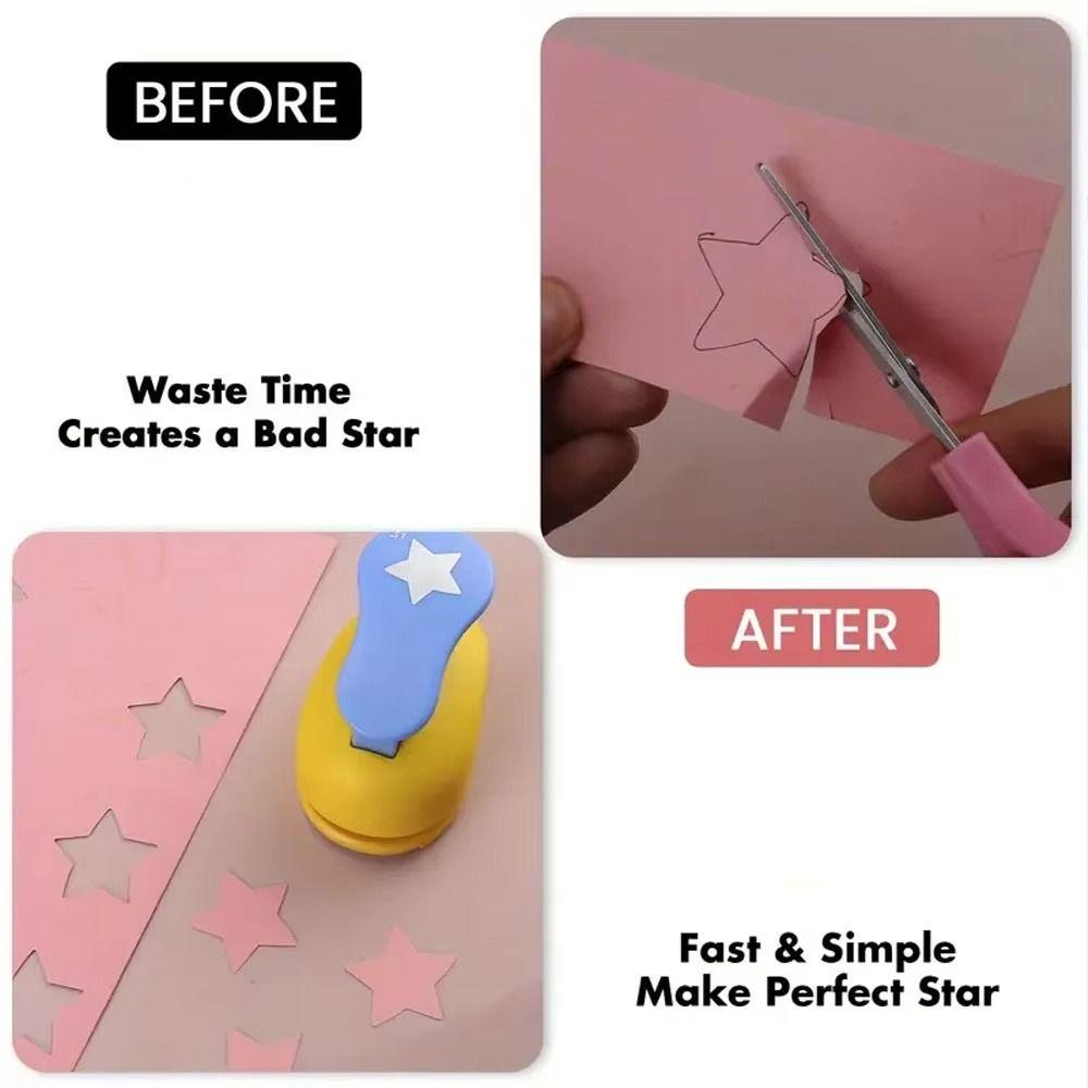 Paper Cutter Crafts Hole Puncher 8/16/22/31/50mm Star Punching Machine  Card Making