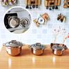 1/12 Dollhouse Miniature Imitated Stainless Steel Casserole Kitchen Cookware
