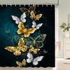 3D Schöne Schmetterlinge Gedruckte Duschvorhänge Badezimmer Vorhänge Wasserdicht Polyester Stoff Dekoration Duschvorhang 180X180cm
