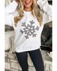 Azura Exchange Leopard Snowflake Pullover Sweatshirt