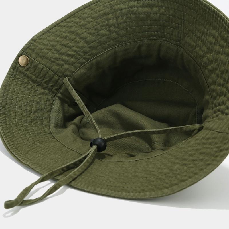 Breathable Cotton Bucket Hat For Outdoor Activity Foldable Sun Protective Unisex Design Fisherman Hat For Women Men