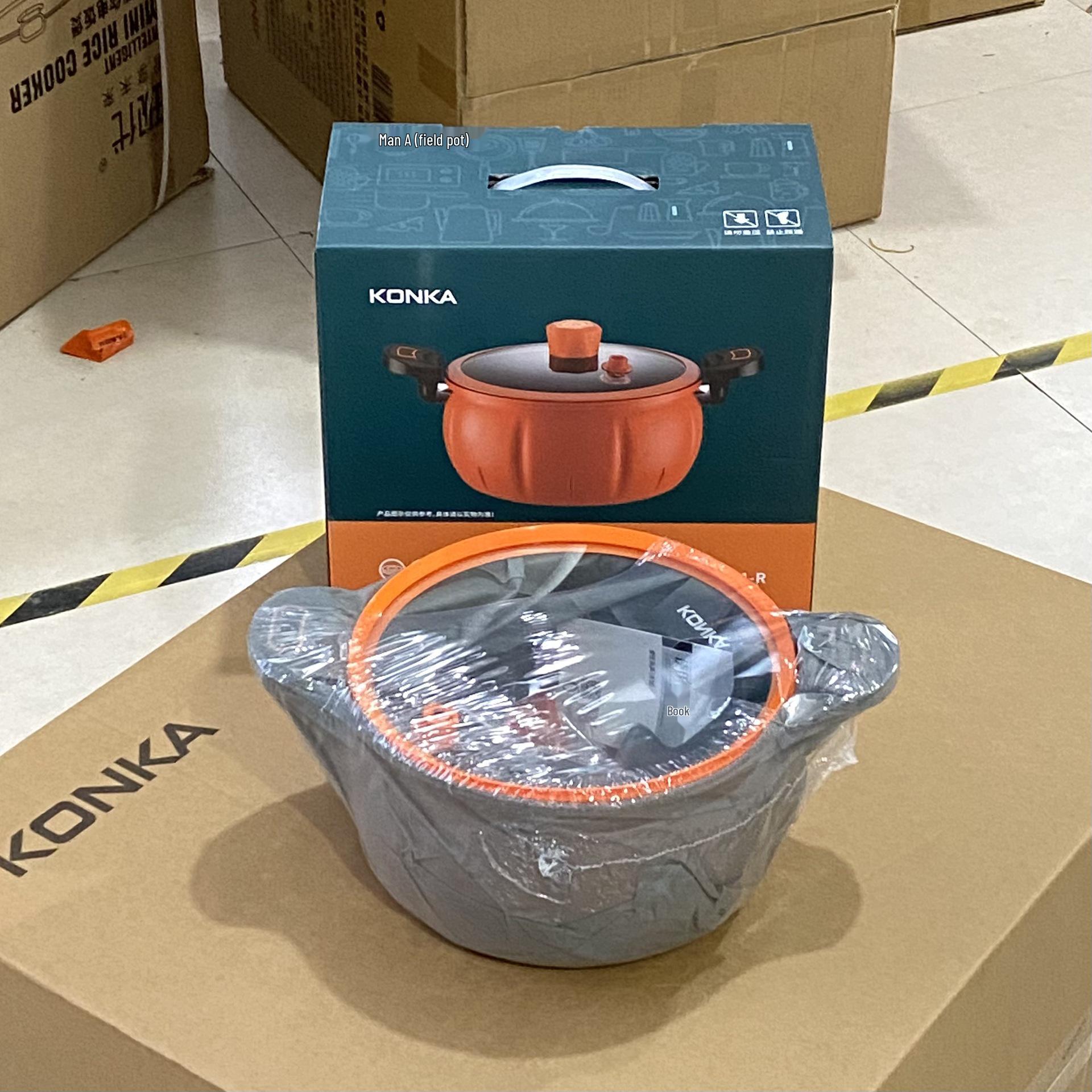Konka 8L Multi-Functional Non-Stick Pumpkin Micro-Pressure Cooker 8L Enhanced Version, Color Box Edition