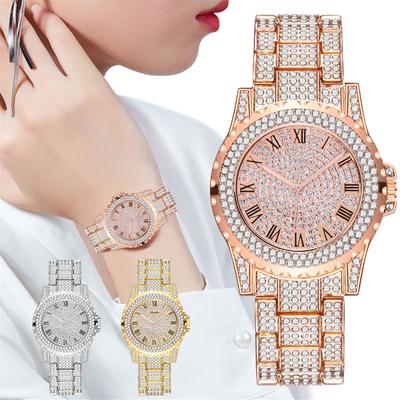 Fashion Woman's Steel Belt Analog Sport Quartz Wrist Watch Colorful Glass Watch