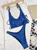 2024 pailletten Badeanzug für Frauen Sexy Push-Up Tanga 2 Stück Bikini Set Weibliche Bademode Badeanzug Bademode Mujer Biquini L