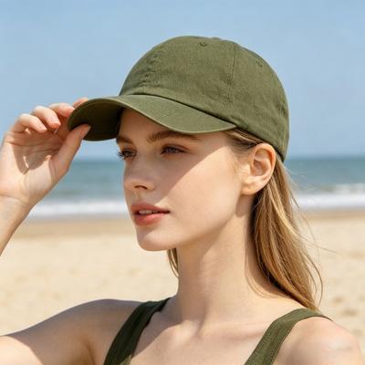 Baseball Hat Soft Top Adjustable Buckle Washed Distressed Sun Hat Retro Street Style Men Women Baseball Cap