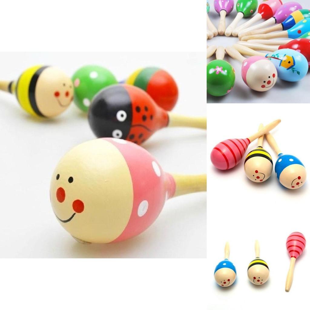 Wooden Shaker Rattle Musical Instrument For Baby Sensory Development And Playtime