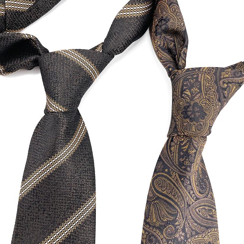 Fashion Style 7 Cm Jacquard Retro Striped Neck Tie Green Versatile Casual Ins Neck Ties for Men and Women Shirt Accessory