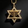 Sparkly Star of David Pendant Necklace Lconic Cultural Heritage Jewelry Accessories