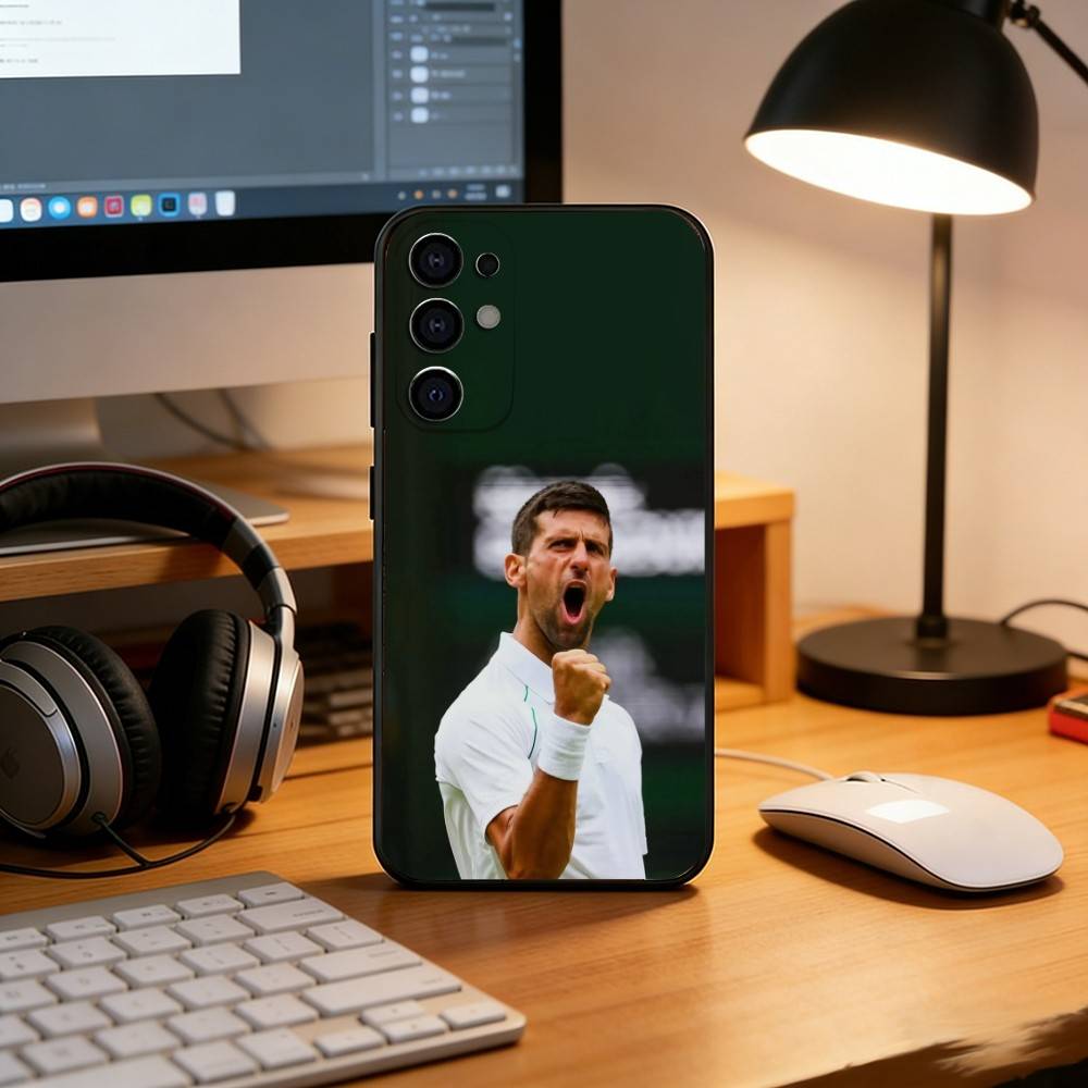 Novak Djokovic Handyhülle Für Samsung S25,S24,S21,S22,S23,S30,Ultra,S20,Plus,Fe,Lite,Note,10,Schwarze Hülle