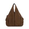 Casual Large Capacity Tote Bag Double Zipper Design Versatile Commuting Handbag  Travel