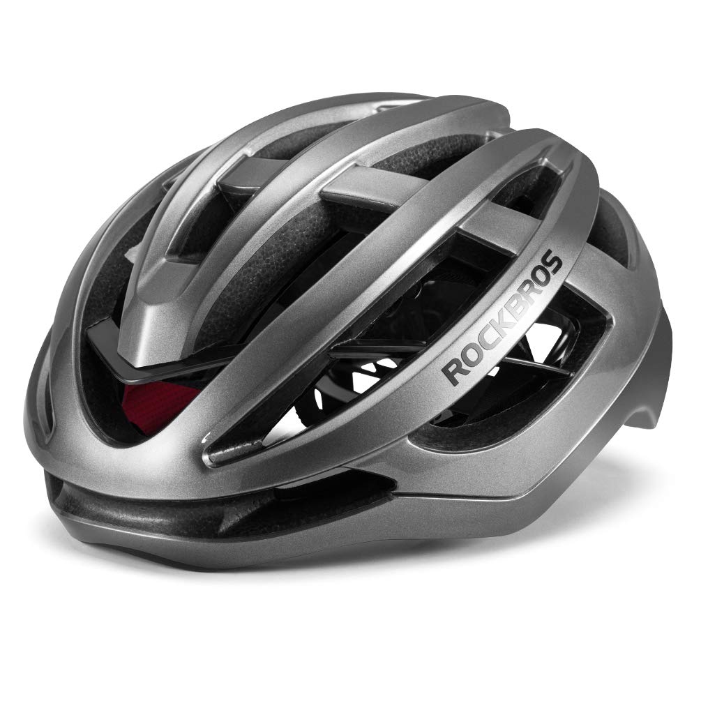 

ROCKBROS Bicycle Helmet for Road Highly and Adjustable Bikes, CPSC/CE Certified, Lightweight, Sturdy, Breathable, Sizes, Adult, M/L (Titanium Color,