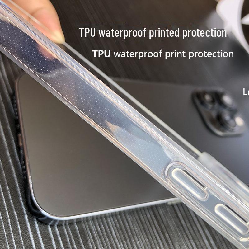 Transparent Acrylic Phone Case for iPhone 11, 12, 13, 14, 15 - Anti-fall, One-piece Design