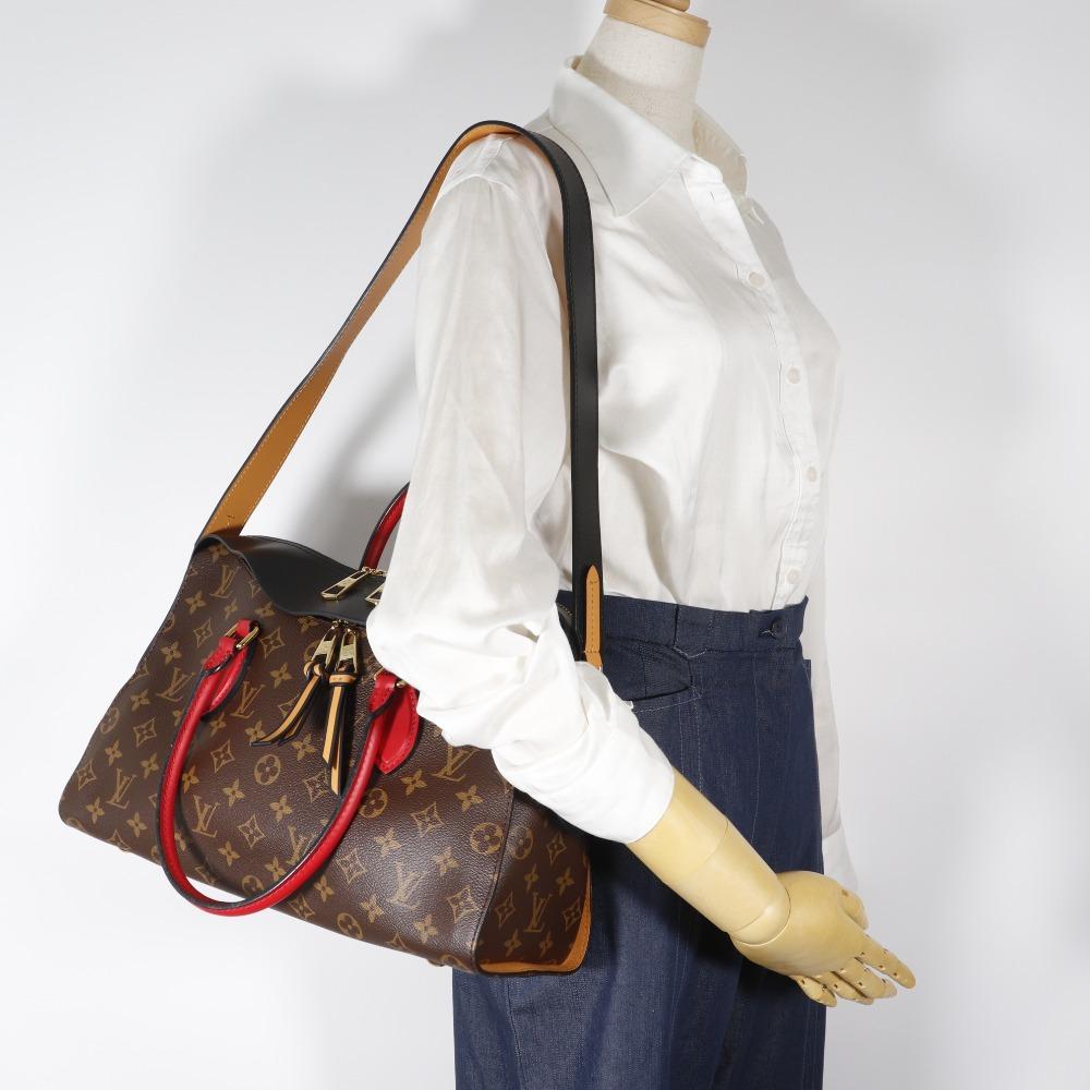 Louis Vuitton Tuileries Tote Handbag M41454 2WAYShoulder Noir Monogram Canvas Women Used