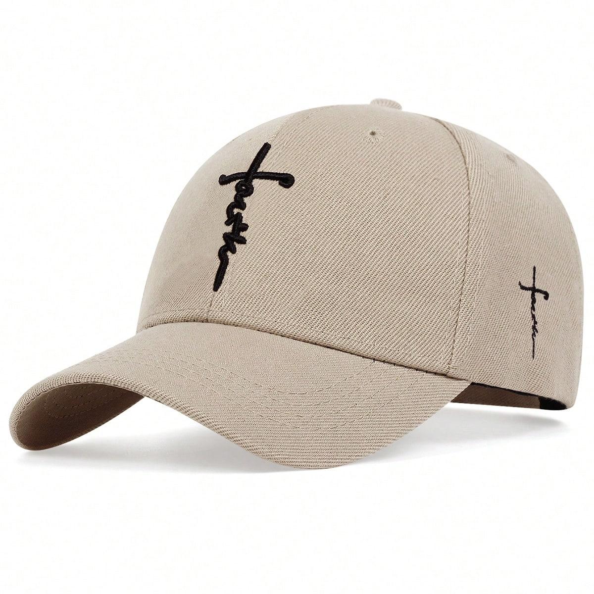 

Unisex Letter Cross Embroidery Baseball Caps Spring And Autumn Outdoor Adjustable Casual Hats Sunscreen Hat