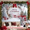 1Pcs White Snowy Red Ornaments Candy Canes Decoration Background Christmas Backdrop Decorations For Photo Studio Booth Party