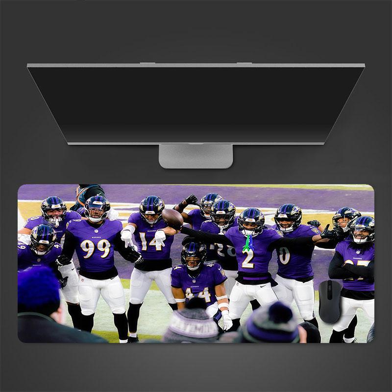 Baltimore Ravens Players Mouse Pad, Large Gaming Desk Mat, Non-slip XXL Mousepad for Laptop & Tablet, Mini PC Playmat with Stitched Edges