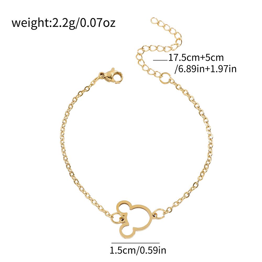 Anime Character Bracelet Fashion Cute Gold Silvery Bangle For Women Girls Jewellery Gifts