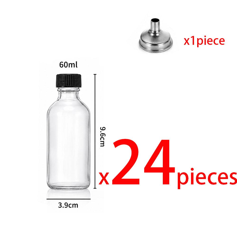 Modern Glass Liquid Bottles with Lids,Suitable for Ginger Juice,Oil,Mini-60Ml Eco-Friendly Juice Containers with Pouring Funnel