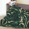 Black Gold Marble Blankets Fleece Sofa Throw Blanket Lightweight for Home Bedroom Travel Throws Bedspread Quilt