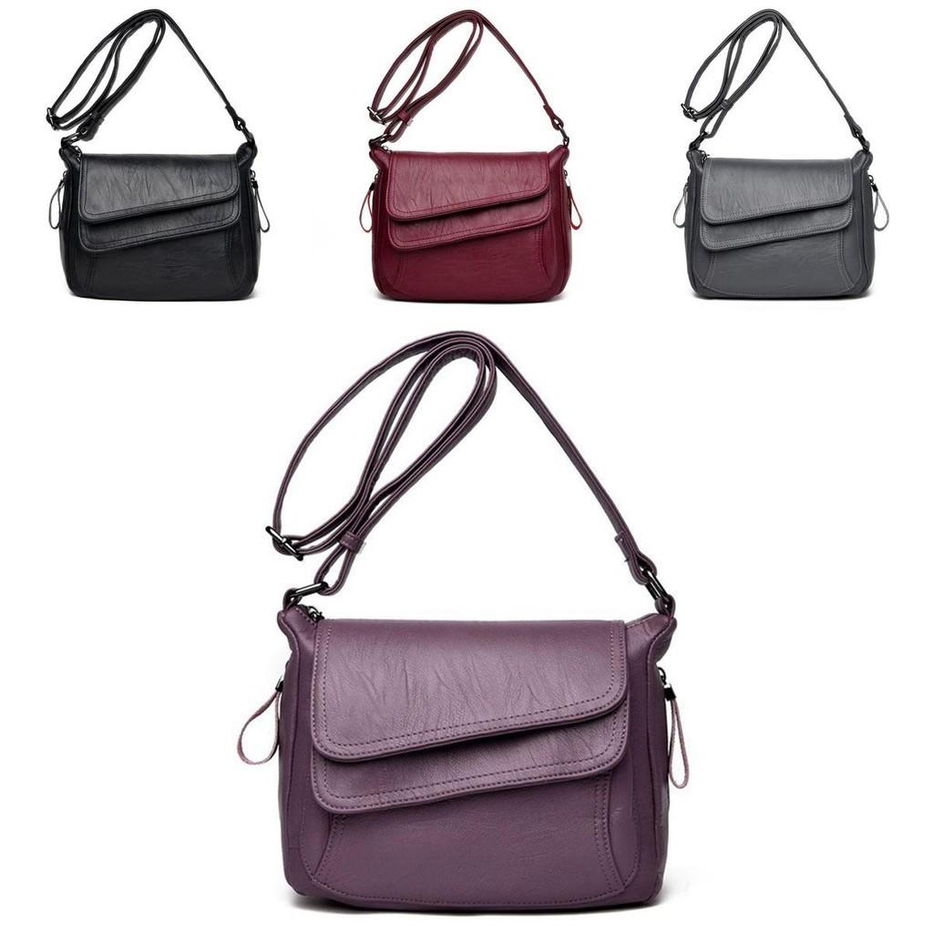 Stylish Women's Casual Shoulderbag Soft Pu Leather Handbag With Adjustable Strap