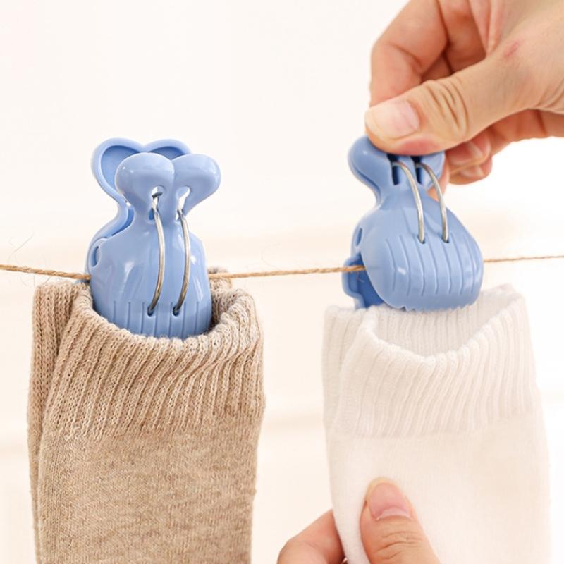 Cartoon Whale Seamless Laundry Clothespins Clothes Pegs Quilt Socks Underwear Towels & More Hangers Fixed Large Windproof Clip
