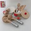 Simulation Kitchen Wooden Utensils Set Children Role Play Cooking Education Toy