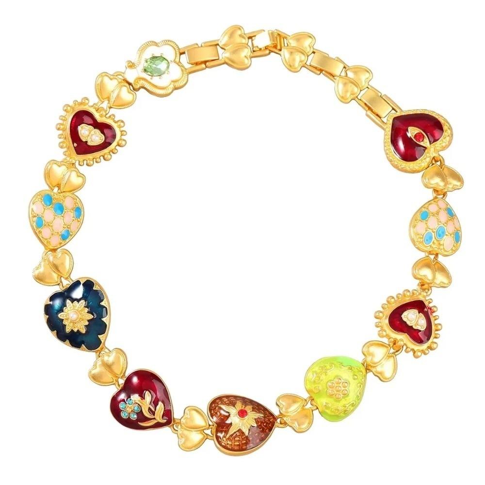 

Zinc Zinc Alloy Heart Cameo Bracelet Flower Retro Emboss Earrings Elegant Vintage Necklace Holiday Necklace