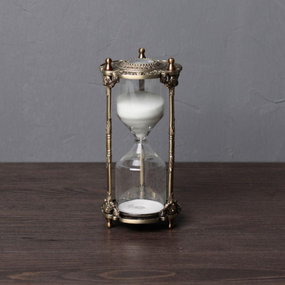 15/30 Minutes Hourglass Timer Golden Sand Clock Crafts Home Ornament Office Desktop