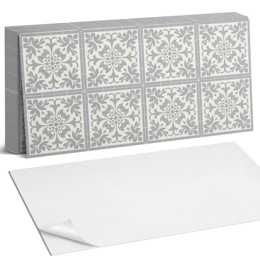 Paczka Kafelków Samoprzylepnych Wzór Florystyczny Na Płytkach 10X40X20 Cm