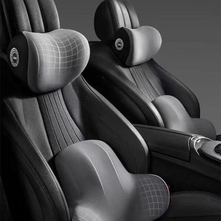Luxury Car Memory Foam Neck and Back Pillow Set