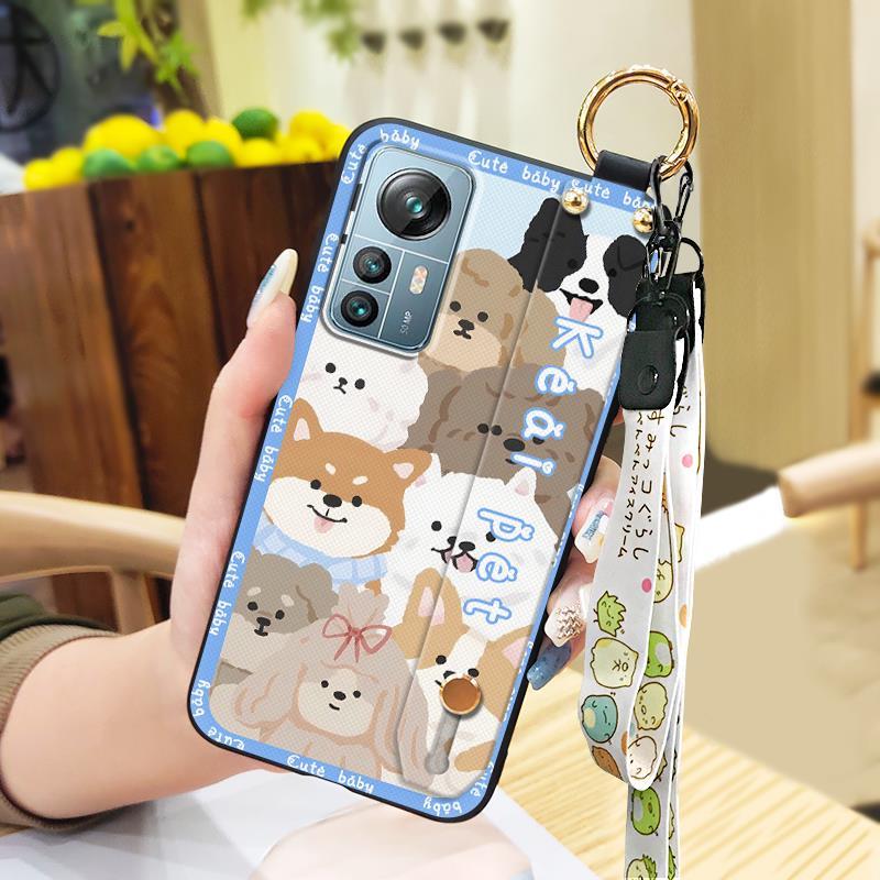Wrist Strap Kickstand Phone Case For Blackview A85 Cartoon Soft case Dirt-resistant Durable Wristband Cute Anti-knock