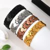 Men's Wide Spherical Hexagonal Magnetic Bracelet – Detachable, Three-Row, Four-in-One Wrist Ornament