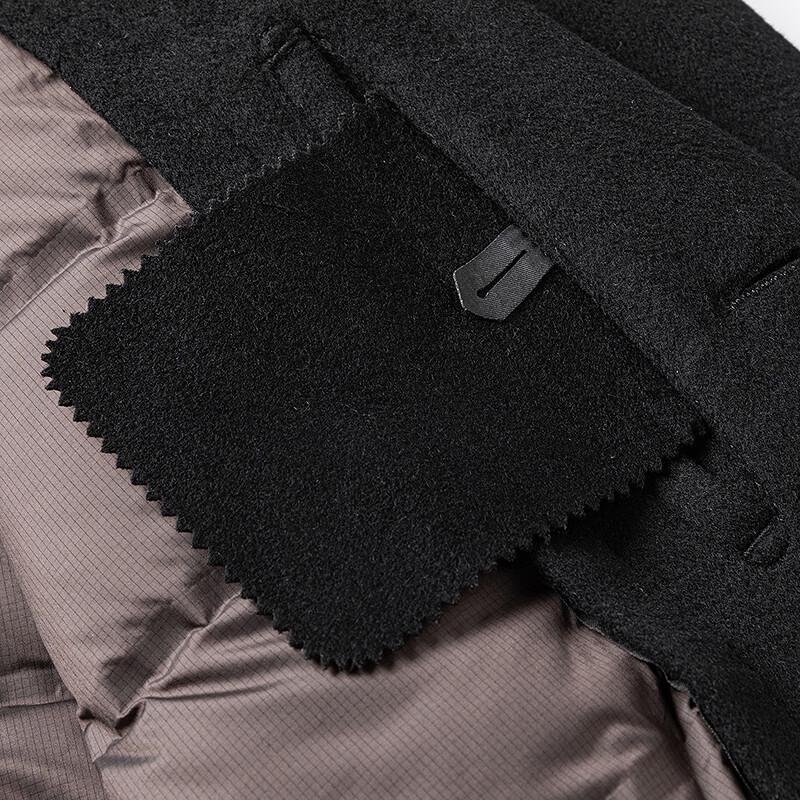 FAPAI Men's Wool Overcoat with Detachable Goose Down Liner