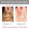 Lemegeton Customized Name Earrings 30 40 50mm Hiphop Hoop Earring Women Stainless Steel Jewelry Trend Personalized Birthday Gift