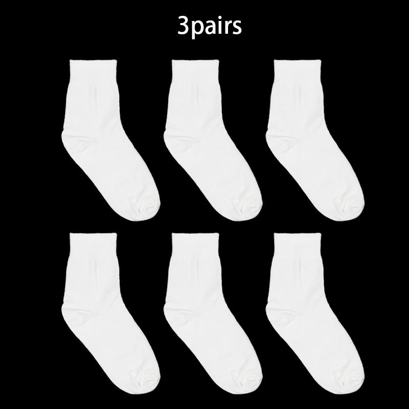 3 PAIRS Solid Color Cotton Knitting Rib Thin Business Cotton Long Women's Socks Stretch Casual Daily Basic Breathable Soft Socks
