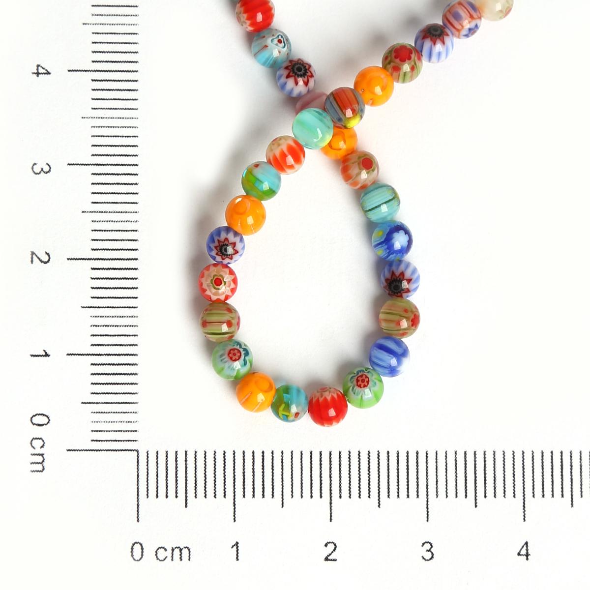 

39-95 шт цветочные стеклянные бусины свободные круглые бусины для изготовления ювелирных изделий DIY браслет аксессуары для ожерелья 4mm 95pcs