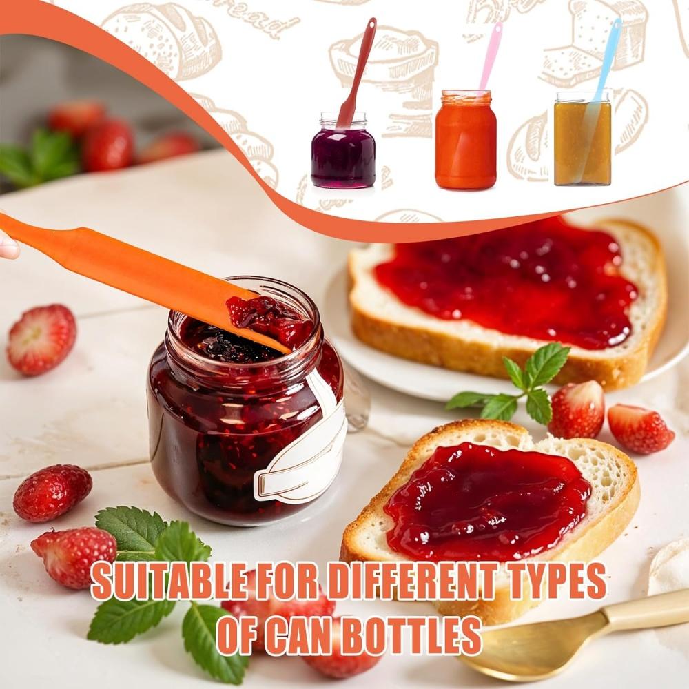 High Temperature Resistant Silicone Long Spatula Multi-color Cream Spatula Household Cake Making Small Accessories Baking Tools