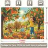2D Farm Themed Decor Tapestry Children Picking Oranges Themed Wall Hanging