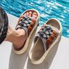 Stepping On Shit Slippers Non-slip and Deodorant Men's One-word Air Cushion Air Trendy Brand Summer Outer Thick-soled Beach Sandals