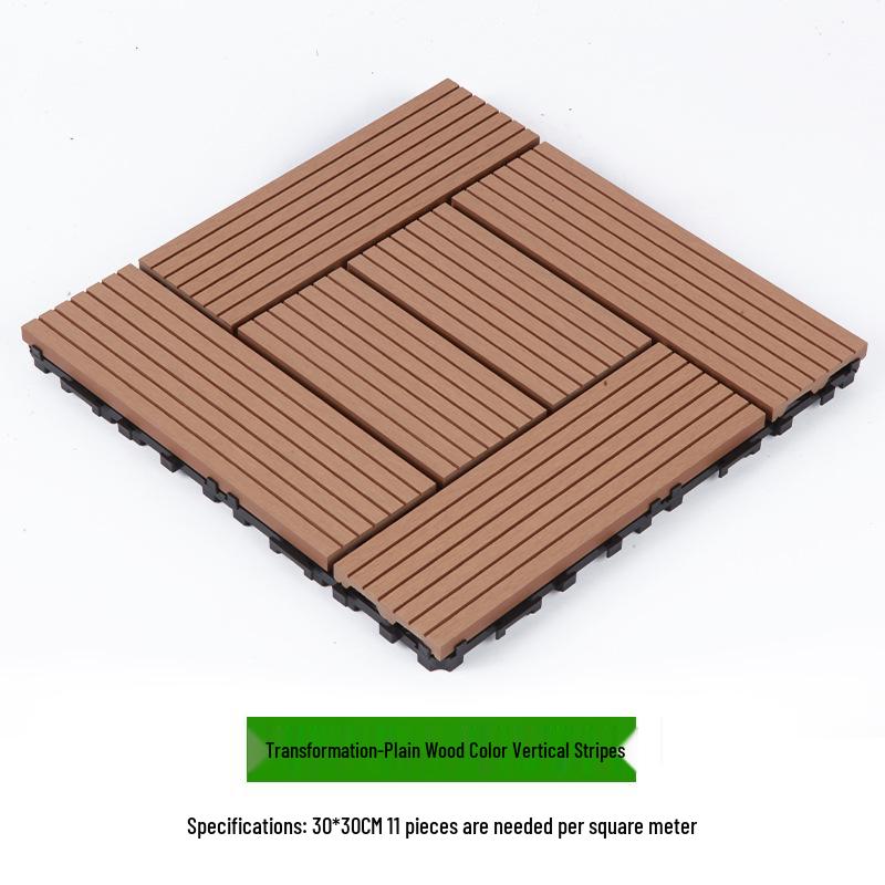 Waterproof WPC Balcony & Garden Flooring - Easy Snap-On, Anti-Corrosion, Ideal for Outdoors & Indoors.