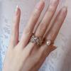 Vintage French Elegant Lace Ring For Women Adjustable Open Ring Finger