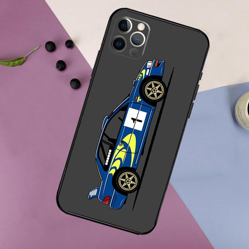 T16 Rally Car Phone Case For iPhone 16 15 14 13 11 12 17 Pro Max mini 15 16 Plus 16e 17 Air Bumper Cover