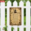 Metal Wall Art Sign "Believe in the Fairies" Poem Decor 8x12 Inch