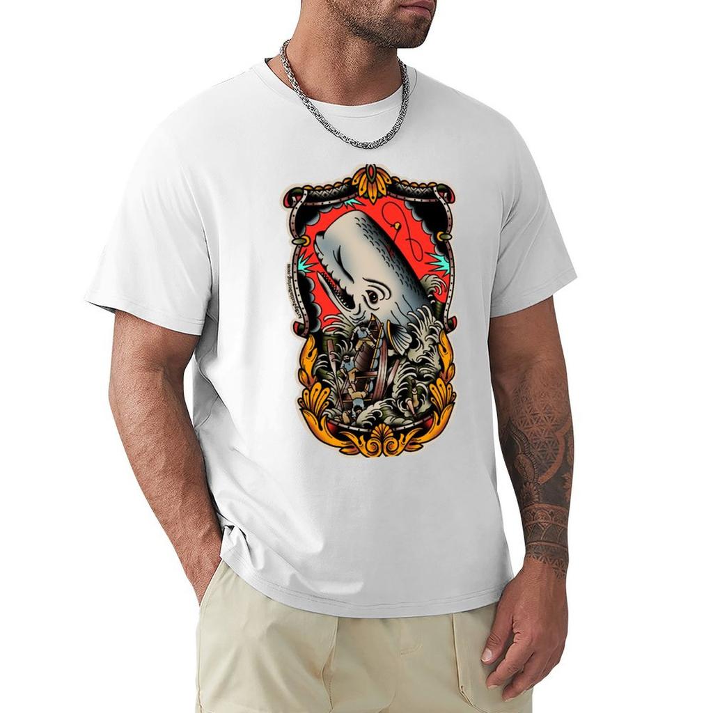 Moby Dick T-Shirt Basic Alltagsoutfit Kurzarm-T-Shirt