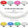 USB Neon LED Strip Light DC 5V 2835 120LEDs./M Waterproof Flexible Neon Rope Light Red Blue White Pink Green Tape Room Backlight