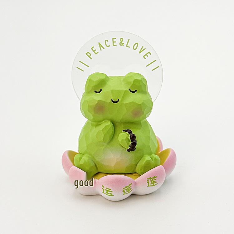 Good Luck Lotus Desktop Ornament: Stress Relief Gift for Home, Office & Car Continuous Good Luck